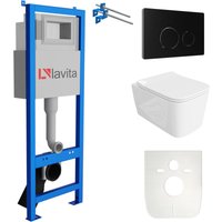 Lavita - wc Set mit Vorwandelement, Wand-WC und Spülknopf Lavita - wc Set mit Vorwandelement, Wand-WC und Spülknopf von LAVITA