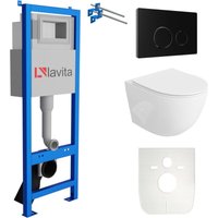 Lavita - wc Set mit Vorwandelement, Wand-WC und Spülknopf Lavita - wc Set mit Vorwandelement, Wand-WC und Spülknopf von LAVITA