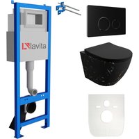 Lavita - wc Set mit Vorwandelement, Wand-WC und Spülknopf Lavita - wc Set mit Vorwandelement, Wand-WC und Spülknopf von LAVITA