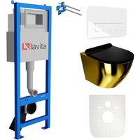 Lavita - wc Set mit Vorwandelement, Wand-WC und Spülknopf Lavita - wc Set mit Vorwandelement, Wand-WC und Spülknopf von LAVITA