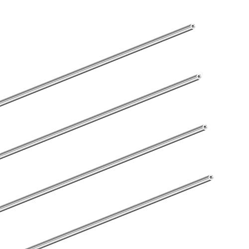 LAVMHAB 304 Edelstahlrohr, 2 mm Außendurchmesser x 0,5 mm Wandstärke, 300 mm Länge, nahtlose runde Edelstahlrohre (4 Stück) von LAVMHAB