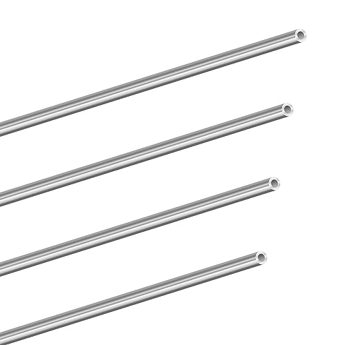 LAVMHAB 304 Edelstahlrohr, 5 mm Außendurchmesser x 1,0 mm Wandstärke, 300 mm Länge, nahtlose runde Edelstahlrohre (4 Stück) von LAVMHAB