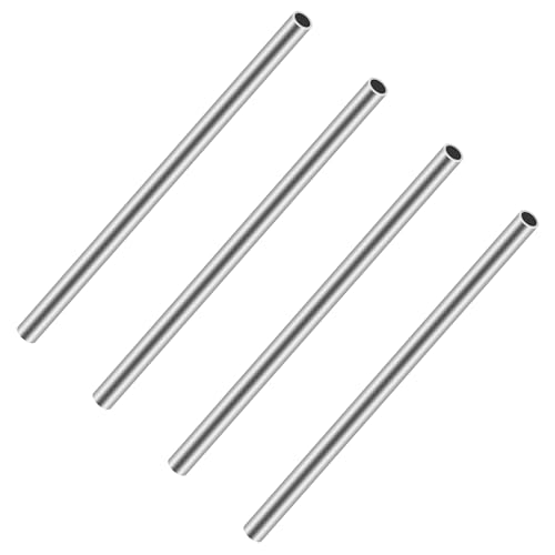 LAVMHAB 304 Edelstahlrohr, 5mm OD x 0.4mm Wandstärke 150mm Länge, nahtlose Edelstahlrohre für DIY Basteln, runde gerade Stahlrohre (4 Stück) von LAVMHAB