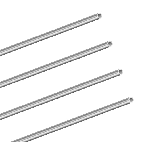 LAVMHAB 304 Edelstahlrohr 5mm Außendurchmesser x 0,8mm Wandstärke, 300mm Länge, nahtlose runde Edelstahl Rohr (4 Stück) von LAVMHAB