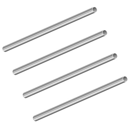 LAVMHAB 304 Edelstahlrohr 8mm Außendurchmesser x 0,5mm Wandstärke, 200 mm Länge, nahtlose runde Edelstahl Rohr (4 Stück) von LAVMHAB
