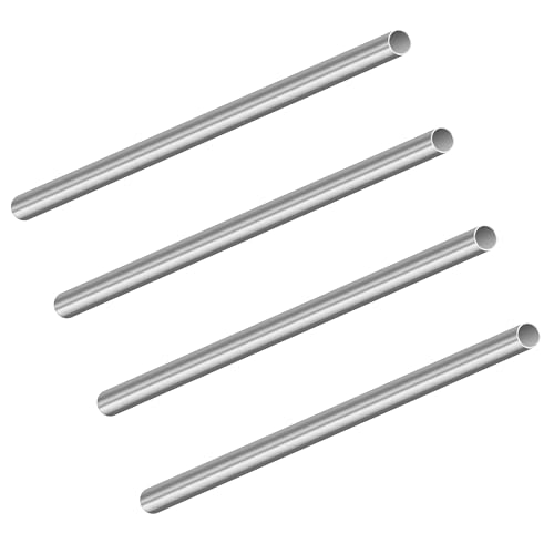 LAVMHAB 304 Edelstahlrohr 9mm Außendurchmesser x 0,5mm Wandstärke, 200 mm Länge, nahtlose runde Edelstahl Rohr (4 Stück) von LAVMHAB