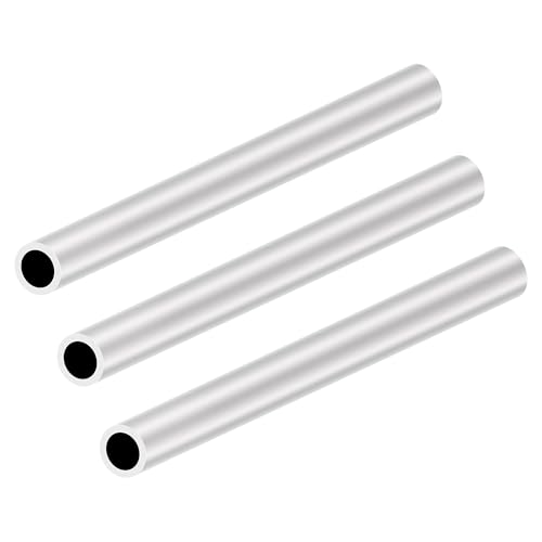 LAVMHAB 6063 Aluminium Rundrohr 16mm x 12mm 2,0 mm Wandstärke 200 mm Länge, Runde Aluminium rohre Aluminium-Schläuche Gerade Rohre (3 Stück) von LAVMHAB