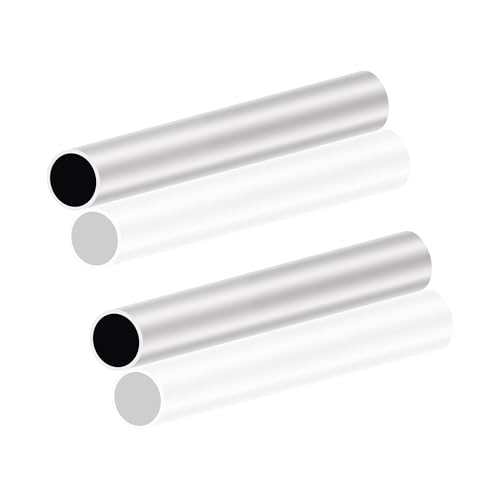LAVMHAB 6063 Aluminium Rundrohr 20mm x 18mm 1,0 mm Wandstärke 150 mm Länge, Runde Aluminium rohre Aluminium-Schläuche Gerade Rohre (2 Stück) von LAVMHAB