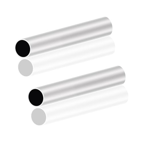 LAVMHAB 6063 Aluminium Rundrohr 22mm x 20mm 1,0 mm Wandstärke 150 mm Länge, Runde Aluminium rohre Aluminium-Schläuche Gerade Rohre (2 Stück) von LAVMHAB