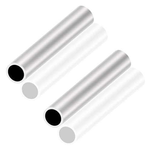 LAVMHAB 6063 Aluminium Rundrohr 24mm x 20mm 2,0 mm Wandstärke 150 mm Länge, Runde Aluminium rohre Aluminium-Schläuche Gerade Rohre (2 Stück) von LAVMHAB