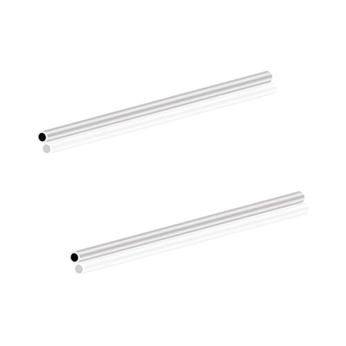 LAVMHAB 6063 Aluminium Rundrohr 5mm x 3mm 1,0 mm Wandstärke 150 mm Länge, Runde Aluminium rohre Aluminium-Schläuche Gerade Rohre (2 Stück) von LAVMHAB