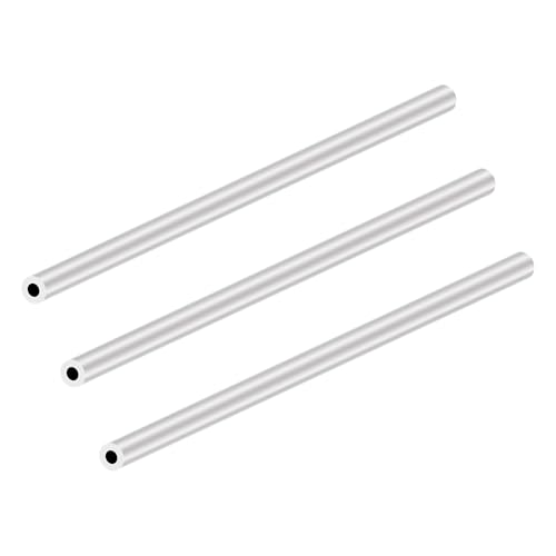LAVMHAB 6063 Aluminium Rundrohr 8mm x 4mm 2,0 mm Wandstärke 200 mm Länge, Runde Aluminium rohre Aluminium-Schläuche Gerade Rohre (3 Stück) von LAVMHAB