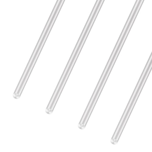 LAVMHAB 6063 Aluminium Rundstab 5mm x 200mm, solide runde Schäfte Aluminium Stäbe Rundstab für DIY Bastelmodelle (4 Stück) von LAVMHAB