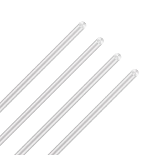 LAVMHAB 6063 Aluminium Rundstab 5mm x 300mm, solide runde Schäfte Aluminium Stäbe Rundstab für DIY Bastelmodelle (4 Stück) von LAVMHAB