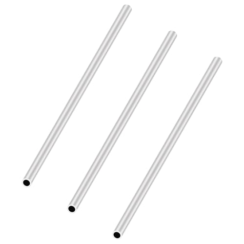 LAVMHAB 6063 Aluminium Rundrohr 6mm x 4mm 1,0 mm Wandstärke 200 mm Länge, Runde Aluminium rohre Aluminium-Schläuche Gerade Rohre (3 Stück) von LAVMHAB
