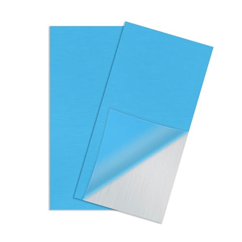 LAVMHAB Aluminium Platte 300mm X 150mm, 0.8mm Dick Aluplatten Aluminiumblech mit Schutzfolie Alublech Silber Aluminiumplatte für DIY Handwerk (2 Stück) von LAVMHAB