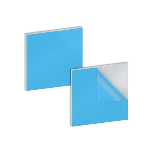 LAVMHAB Aluminium Platte 80mm X 80mm, 2mm Dick Aluplatten Aluminiumblech mit Schutzfolie Alublech Silber Aluminiumplatte für DIY Handwerk (2 Stück) von LAVMHAB