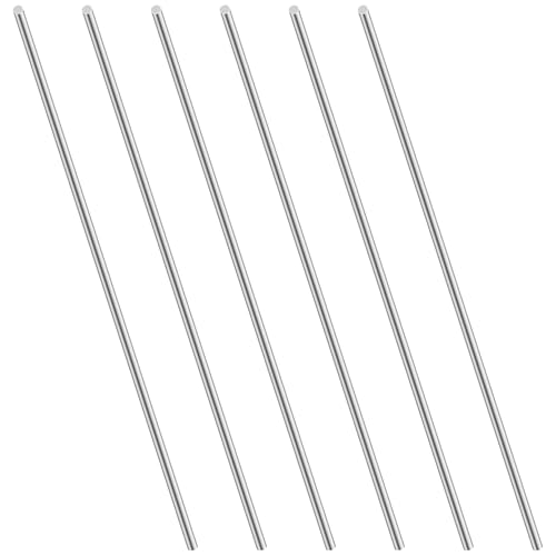 LAVMHAB Edelstahlstäbe, Edelstahl Rundstäbe 1.5mm x 153mm Rundstab 304 Edelstahl Rundstangen Metallstange Stabstahl Solide Rundstahl für DIY Handwerk (6 Stück) von LAVMHAB