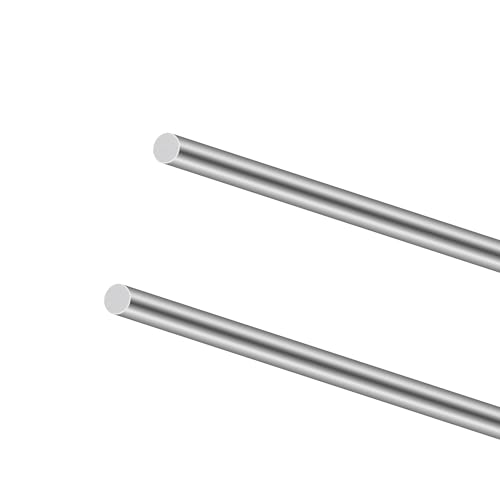 LAVMHAB Edelstahlstäbe, Edelstahl Rundstäbe 12mm x 305mm Rundstab 304 Edelstahl Rundstangen Metallstange Stabstahl Solide Rundstahl für DIY Handwerk (2 Stück) von LAVMHAB