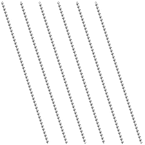 LAVMHAB Edelstahlstäbe, Edelstahl Rundstäbe 1mm x 153mm Rundstab 304 Edelstahl Rundstangen Metallstange Stabstahl Solide Rundstahl für DIY Handwerk (6 Stück) von LAVMHAB