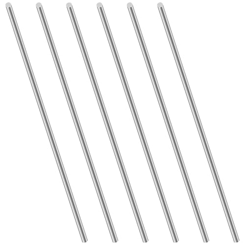 LAVMHAB Edelstahlstäbe, Edelstahl Rundstäbe 2.5mm x 153mm Rundstab 304 Edelstahl Rundstangen Metallstange Stabstahl Solide Rundstahl für DIY Handwerk (6 Stück) von LAVMHAB