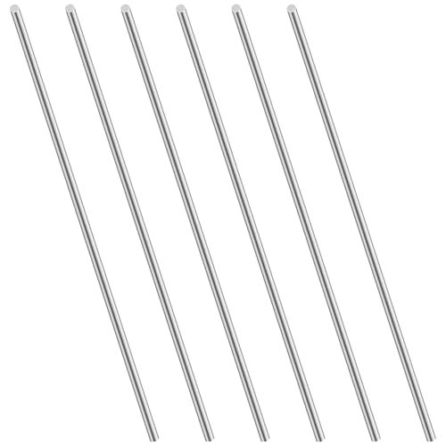 LAVMHAB Edelstahlstäbe, Edelstahl Rundstäbe 2mm x 153mm Rundstab 304 Edelstahl Rundstangen Metallstange Stabstahl Solide Rundstahl für DIY Handwerk (6 Stück) von LAVMHAB