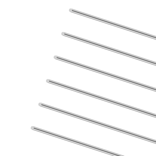 LAVMHAB Edelstahlstäbe, Edelstahl Rundstäbe 3mm x 305mm Rundstab 304 Edelstahl Rundstangen Metallstange Stabstahl Solide Rundstahl für DIY Handwerk (6 Stück) von LAVMHAB