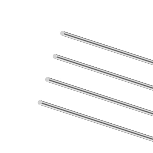 LAVMHAB Edelstahlstäbe, Edelstahl Rundstäbe 5mm x 305mm Rundstab 304 Edelstahl Rundstangen Metallstange Stabstahl Solide Rundstahl für DIY Handwerk (4 Stück) von LAVMHAB