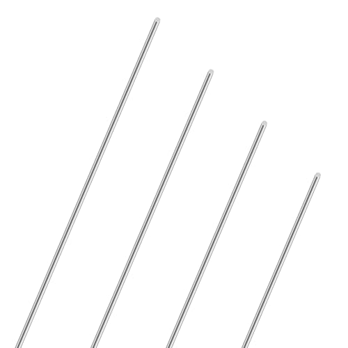 LAVMHAB Edelstahlstäbe, Solide Edelstahl Rundstäbe 1.5mm x 150mm, Rundstab 304 Edelstahl Rundstangen für DIY Handwerk (4 Stück) von LAVMHAB