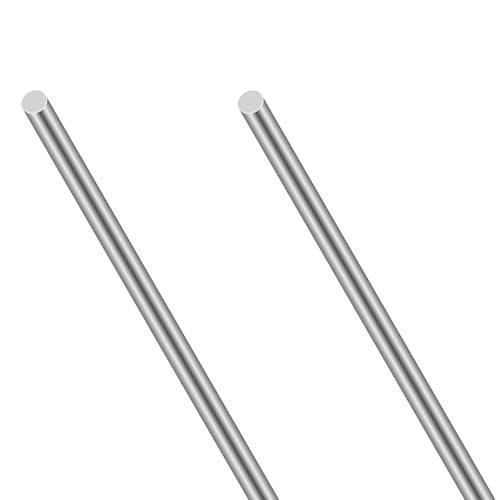 LAVMHAB Edelstahlstäbe, Solide Edelstahl Rundstäbe 10mm x 200mm, Rundstab 304 Edelstahl Rundstangen für DIY Handwerk (2 Stück) von LAVMHAB