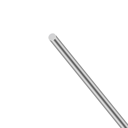 LAVMHAB Edelstahlstäbe, Solide Edelstahl Rundstäbe 12mm x 400mm, Rundstab 304 Edelstahl Rundstangen für DIY Handwerk Modellauto Flugzeug (1 Stück) von LAVMHAB