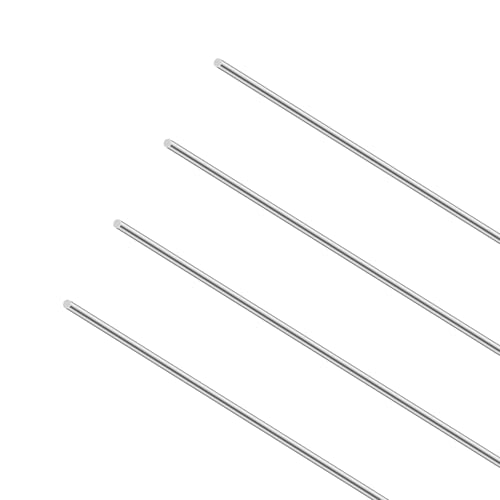 LAVMHAB Edelstahlstäbe, Solide Edelstahl Rundstäbe 2mm x 350mm, Rundstab 304 Edelstahl Rundstangen für DIY Handwerk Modellauto Flugzeug (4 Stück) von LAVMHAB