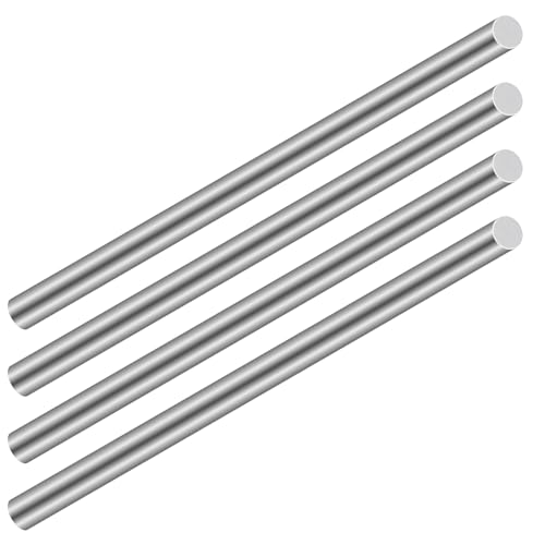 LAVMHAB Edelstahlstäbe 10mm x 100mm, Solide Edelstahl Rundstangen 304 Rundstahl Edelstahlstangen für DIY Handwerk (4 Stück) von LAVMHAB