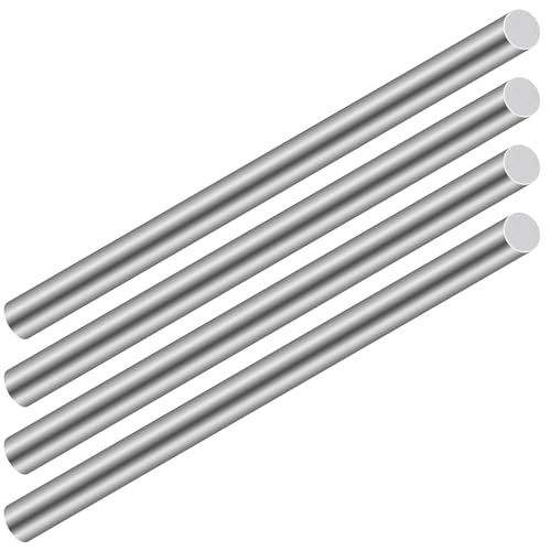 LAVMHAB Edelstahlstäbe 12mm x 100mm, Solide Edelstahl Rundstangen 304 Rundstahl Edelstahlstangen für DIY Handwerk (4 Stück) von LAVMHAB