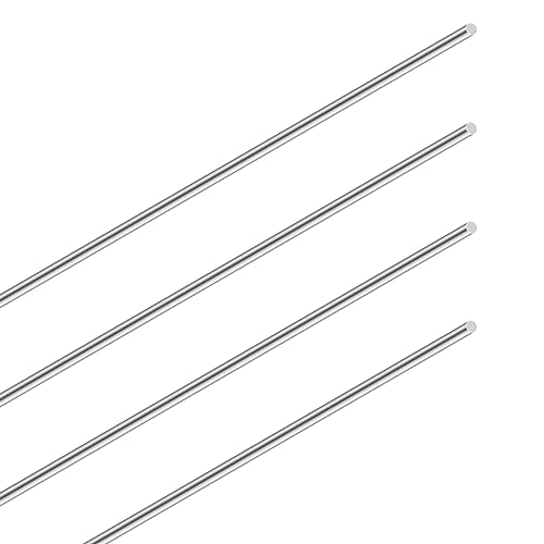 LAVMHAB Edelstahlstäbe 2mm x 300mm, Solide Edelstahl Rundstangen 304 Rundstahl Edelstahlstangen für DIY Handwerk (4 Stück) von LAVMHAB