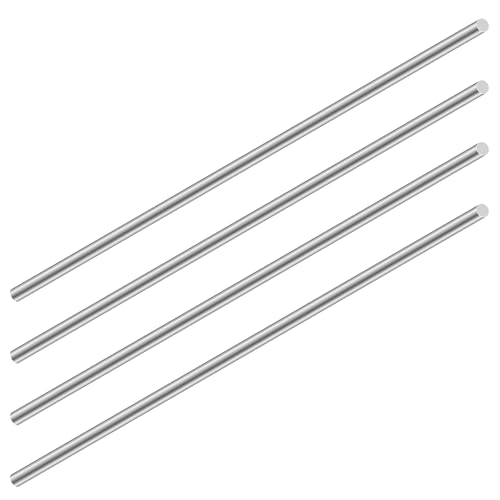 LAVMHAB Edelstahlstäbe 3mm x 100mm, Solide Edelstahl Rundstangen 304 Rundstahl Edelstahlstangen für DIY Handwerk (4 Stück) von LAVMHAB