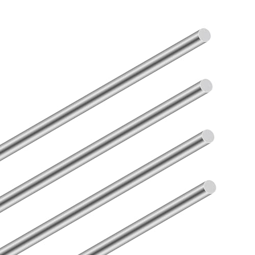 LAVMHAB Edelstahlstäbe 8mm x 300mm, Solide Edelstahl Rundstangen 304 Rundstahl Edelstahlstangen für DIY Handwerk (4 Stück) von LAVMHAB