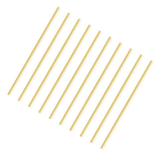 LAVMHAB Messingstab 1mm x 100mm, Massive Runde Messingstangen für DIY Handwerk (10 Stück) von LAVMHAB