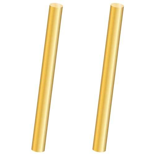 LAVMHAB Messingstab 8mm x 200mm, Massive Runde Messingstangen für DIY Handwerk (2 Stück) von LAVMHAB