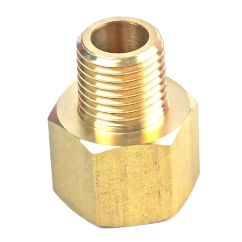 1/4" BSPT Male x 3/8" NPT Female Brass Pipe Fitting Connector Adapter For Pressure Gauge Air Gas Fuel Water 1/4" BSPT Male x 3/8" NPT Female Brass Pipe Fitting Connector Adapter For Pressure Gauge Air Gas Fuel Water von LAVWZDQOWD