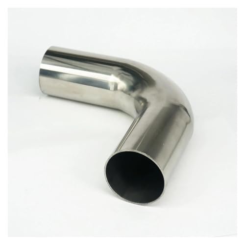 57mm O/D 304 Stainless Steel Weld 90 Degree Elbow Tube Butt Pipe Fitting Straight pipe length 100mm von LAVWZDQOWD