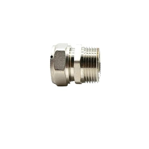 Fit 20/25mm ID/OD PEX-AL-PEX Tube x 1" BSPP Male Nickel Plated Brass Pipe Fitting Coupling Connector Fit 20/25mm ID/OD PEX-AL-PEX Tube x 1" BSPP Male Nickel Plated Brass Pipe Fitting Coupling Connector von LAVWZDQOWD