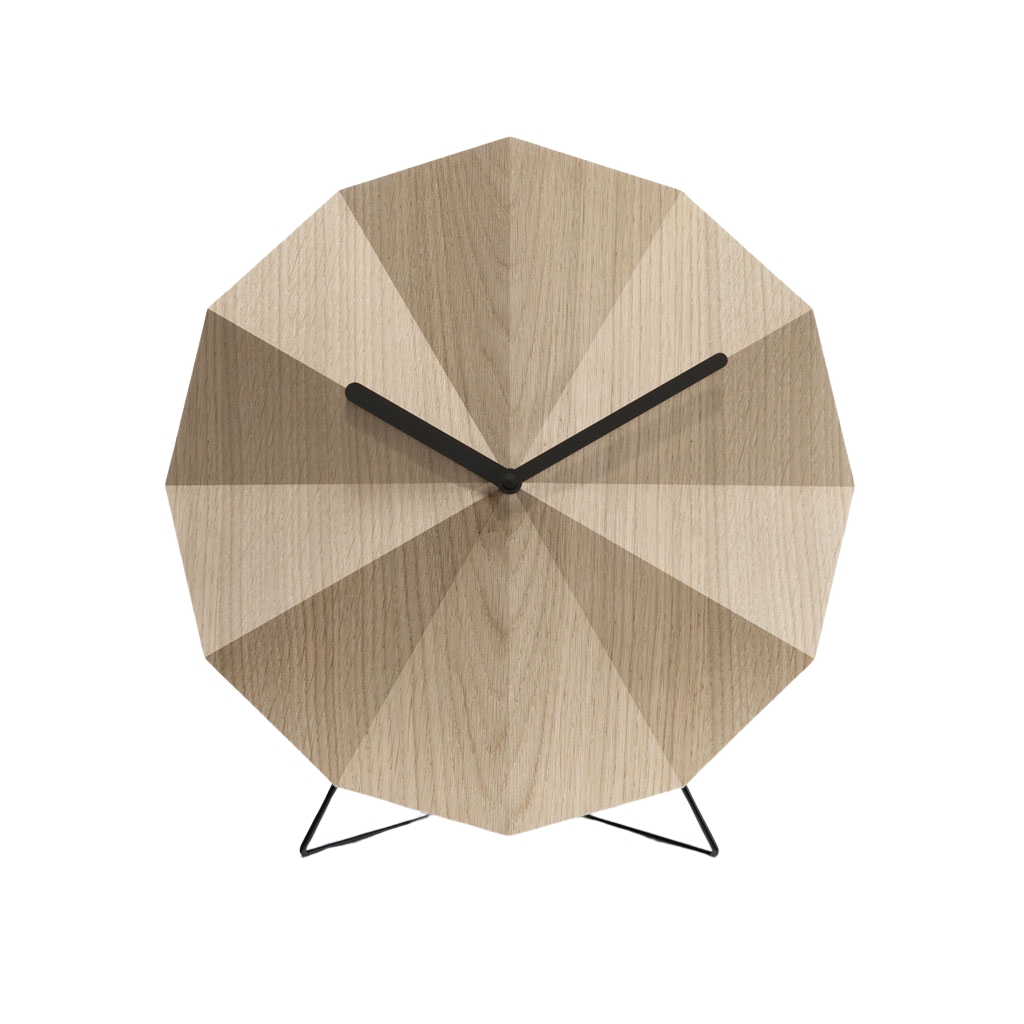 LAWA - Delta Clock - Design Tischuhr aus Eichenholz mit Metallgestell LAWA - Delta Clock - Design Tischuhr aus Eichenholz mit Metallgestell von LAWA DESIGN
