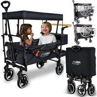 Bollerwagen faltbar mit Dach Regenschutz Insektenschutz gefedert klappbarer Handwagen für Kinder Strandwagen Schwarz Bollerwagen faltbar mit Dach Regenschutz Insektenschutz gefedert klappbarer Handwagen für Kinder Strandwagen Schwarz von LAWA LIVING AND LIFESTYLE