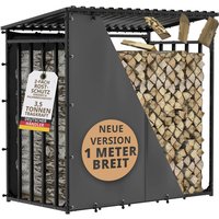 Brennholzregal für außen 185x105x185 cm, verzinkt mit Dach, wetterfest und stabil, anthrazit Brennholzregal für außen 185x105x185 cm, verzinkt mit Dach, wetterfest und stabil, anthrazit von LAWA LIVING AND LIFESTYLE