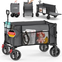 Faltbarer Bollerwagen mit Bremse, Heckklappe, kleines Packmaß, 130l, kompakter Transportwagen leicht von LAWA LIVING AND LIFESTYLE