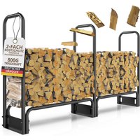 Lawa Living And Lifestyle - Kaminholzregal außen Metall 223x25x115 verzinkt Stapelhilfe Brennholz Holz Unterstand ohne Dach von LAWA LIVING AND LIFESTYLE