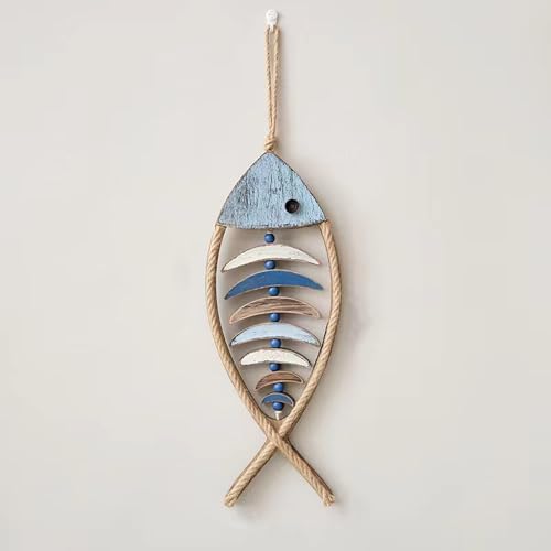 LAWAIA fenster deko hängen fisch deko maritime holz deko bad hängedeko treibholz deko fische wanddeko holz(18 * 47cm) von LAWAIA