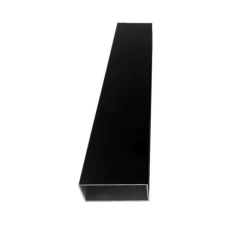 1–2 mm schwarze rechteckige AL-Rohrprofile, glatte Oberfläche, 495 mm AL-Metalllegierungsrohre for Fensterrahmen, 2 Stück(20x60x1.2mm) von LAXALO