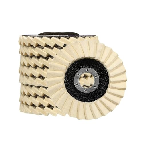 10 Stück Filzwolle-Polierpads, 5 Zoll, Dicke 5 mm, Innendurchmesser 22,5 mm, runde Pufferscheibe for Winkelschleifer von LAXALO
